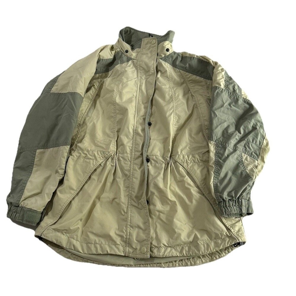 Columbia Core Interchange Light Jacket Women Size Large yellow green FLAW